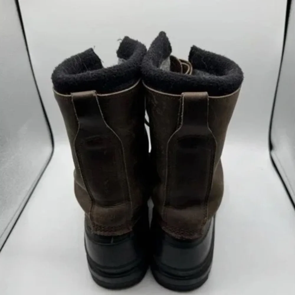 Men’s LL Bean Leather Waterproof Hunting Fishing Boots - Size 12 - Picture 4 of 10